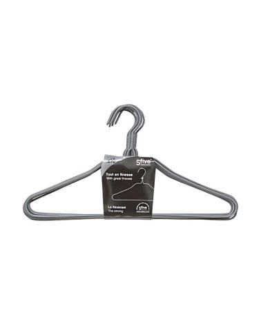Set de 10 Perchas de Metal Gris