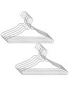 Set de 10 Perchas de Metal Gris