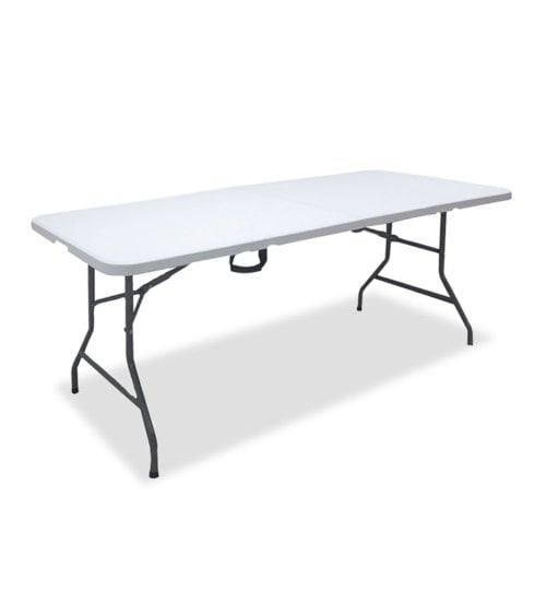 Mesa Plegable de PVC y Aluminio Blanca