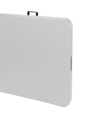 Mesa Plegable de PVC y Aluminio Blanca