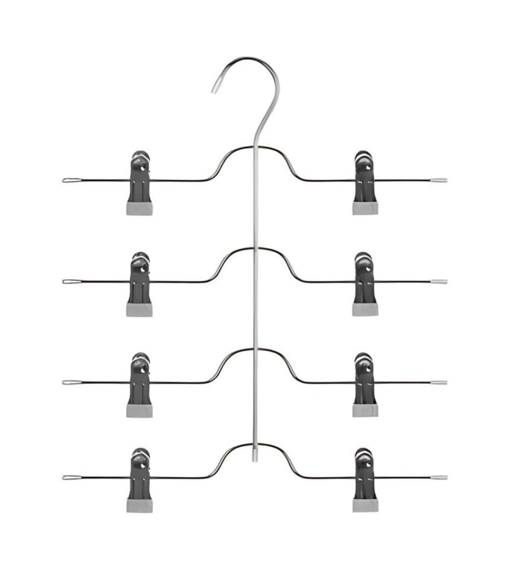 Percha de 4 Niveles para Pantalones con Pinzas