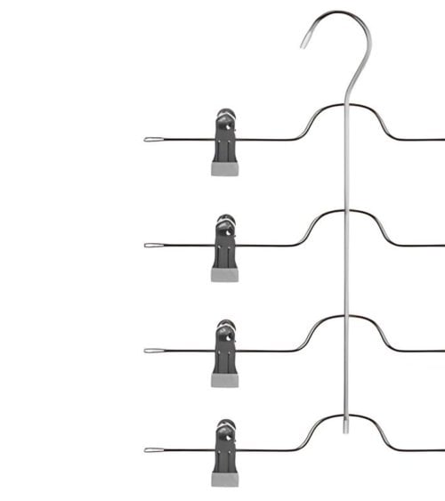 Percha de 4 Niveles para Pantalones con Pinzas