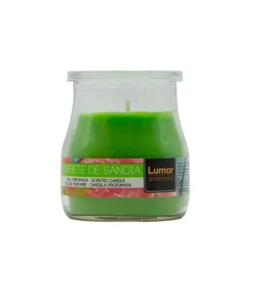 Vela de Sorbete de Sandía en Vaso de Yogurt