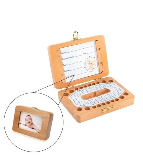 Caja para Guardar Primeros Dientes con Marco de Foto