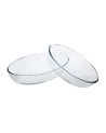 Set de 2 Bandejas Ovaladas de Vidrio para Horno