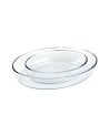 Set de 2 Bandejas Ovaladas de Vidrio para Horno
