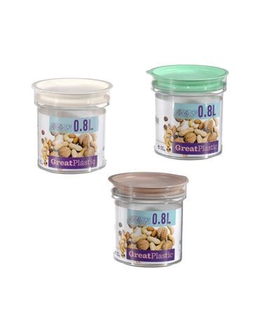 Bote Redondo de Plástico con Junta de Colores