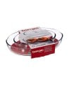 Set de 2 Bandejas Ovaladas de Vidrio para Horno