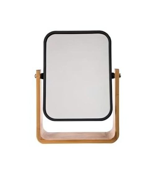 Espejo de Mesa Rectangular de Bambú
