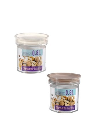 Bote Redondo de Plástico con Junta de Colores