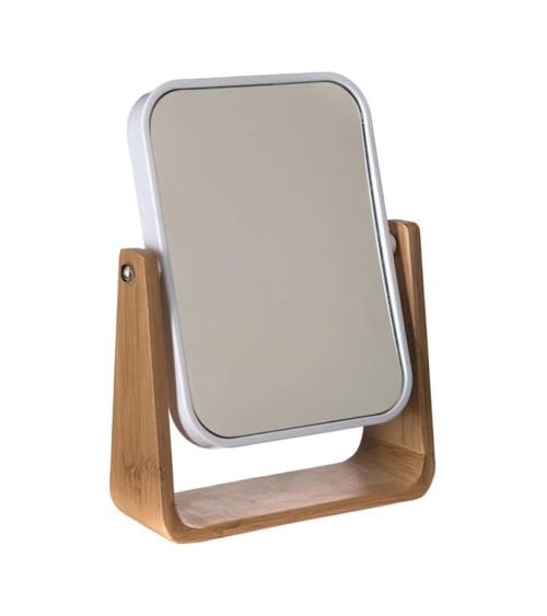 Espejo de Mesa Rectangular de Bambú