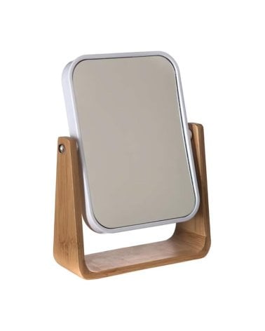 Espejo de Mesa Rectangular de Bambú