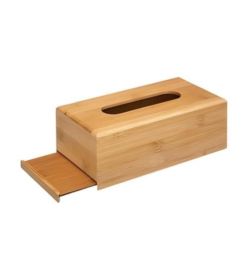 Caja de Pañuelos de Bambú