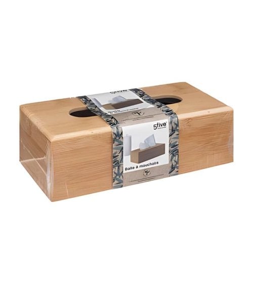 Caja de Pañuelos de Bambú