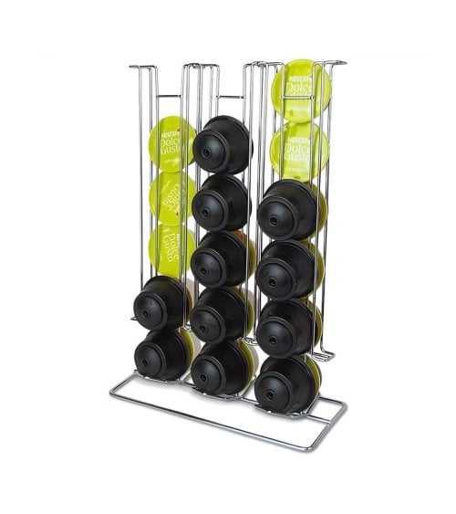 Portacápsulas Fijo Cromado para 36 Cápsulas Dolce Gusto
