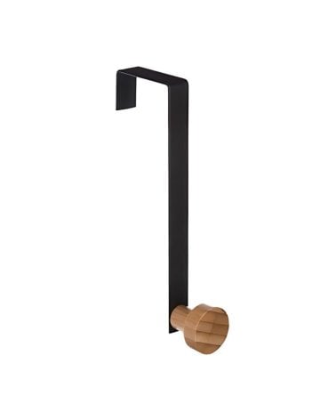 Percha de Metal y Bambú para Colgar en Puerta