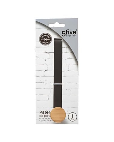 Percha de Metal y Bambú para Colgar en Puerta