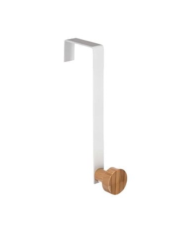 Percha de Metal y Bambú para Colgar en Puerta