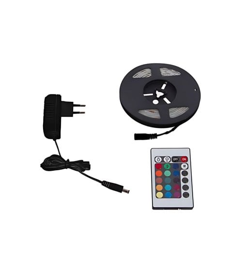 Tira LED de 5 Metros Multicolor con Control Remoto