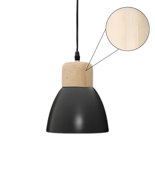 Lámpara Colgante Dasy de Metal y Madera