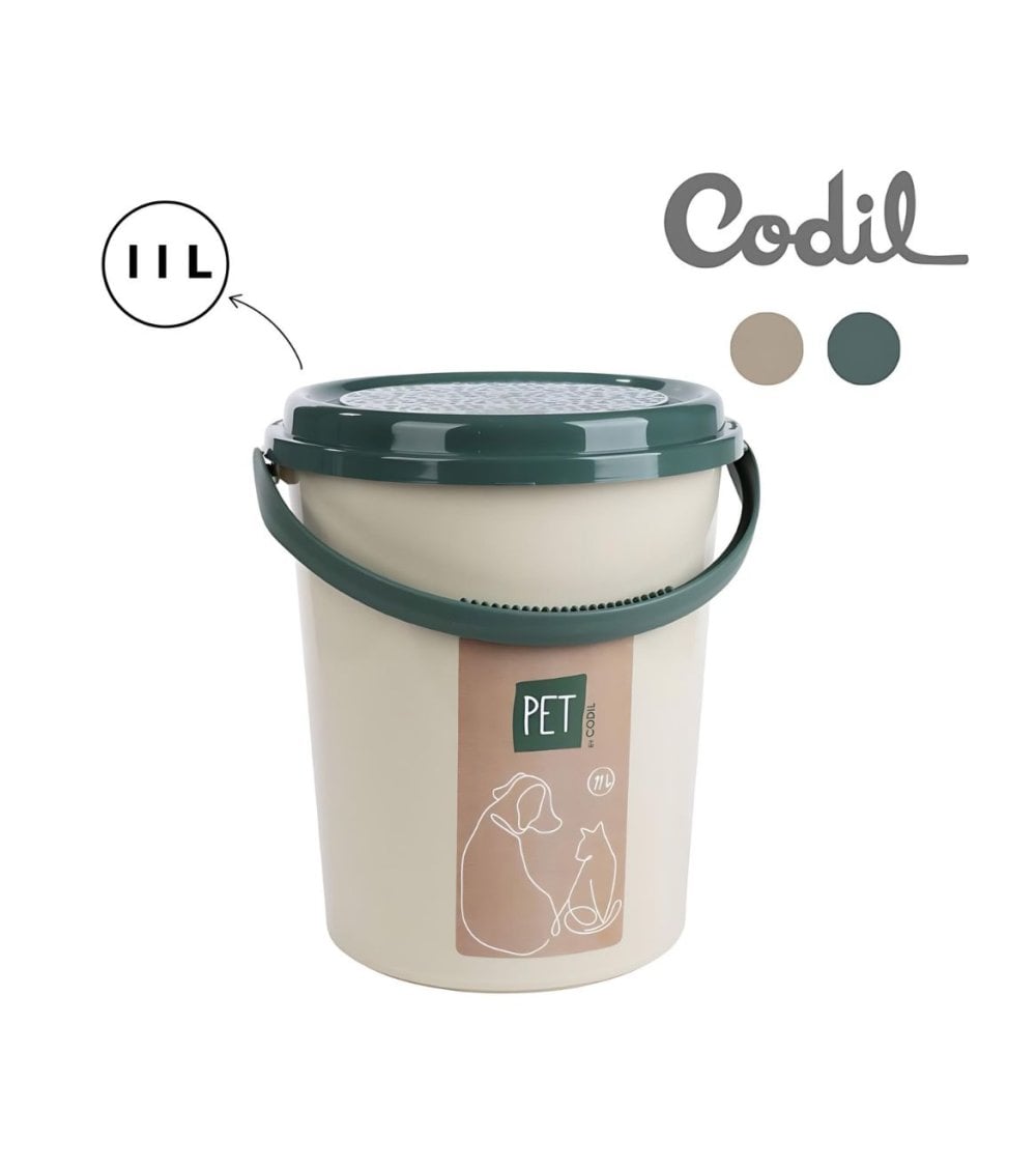 Cubo con Asa para Alimento de Mascotas