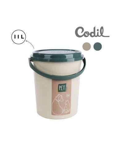 Cubo con Asa para Alimento de Mascotas