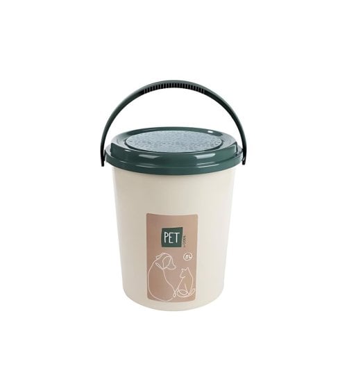Cubo con Asa para Alimento de Mascotas