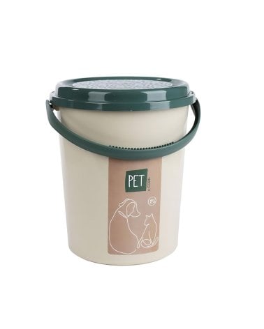 Cubo con Asa para Alimento de Mascotas