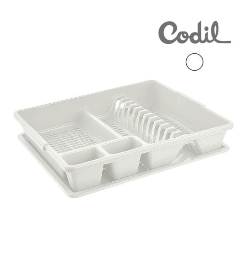 Escurreplatos Blanco con Bandeja