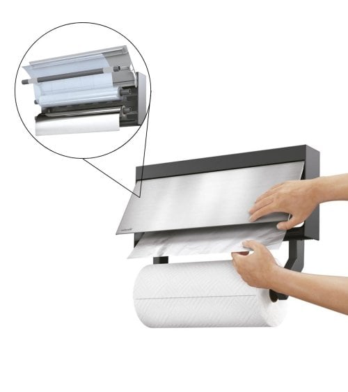 Portarollos Tango para Pared de Acero Inox