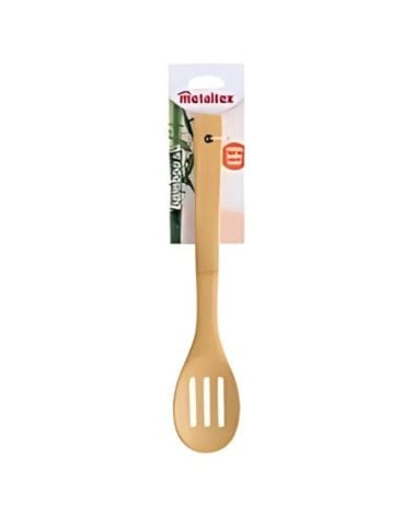 Cuchara Ranurada de Bambú para Servir