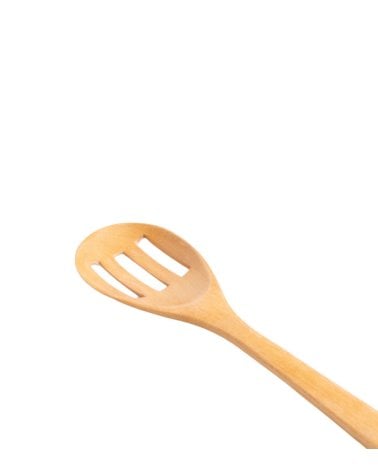Cuchara Ranurada de Bambú para Servir