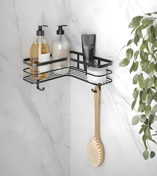 Estante Metático de Baño con Forma de L