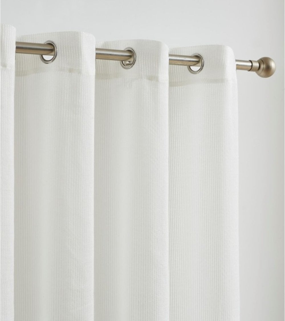 Visillo Estilo Lino con Pliegues Verticales