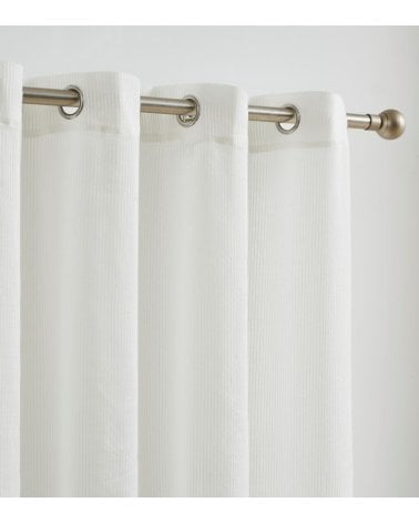 Visillo Estilo Lino con Pliegues Verticales