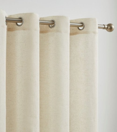Visillo Estilo Lino con Pliegues Verticales