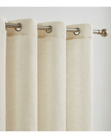 Visillo Estilo Lino con Pliegues Verticales