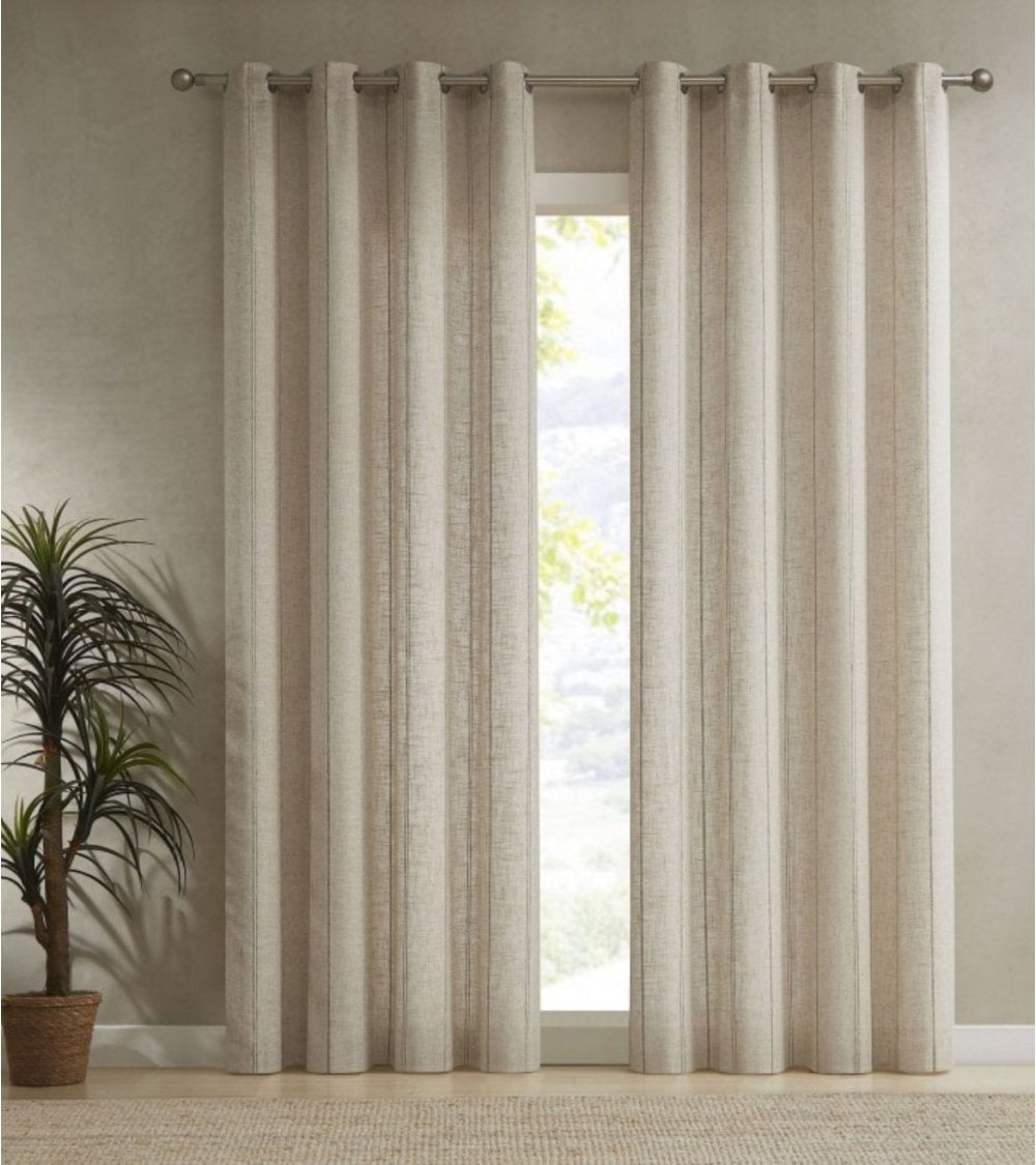 Visillo Rústico con Detalle Tostado