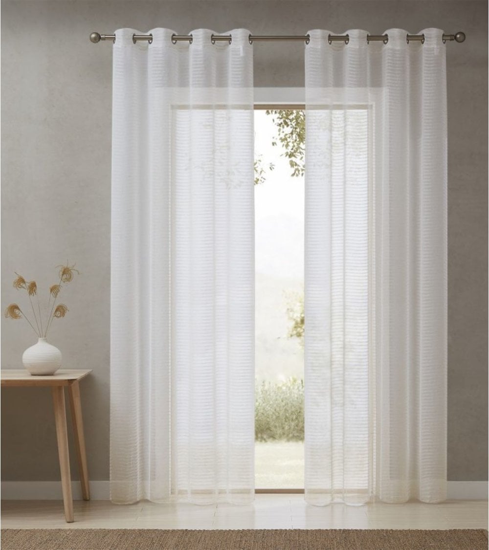 Visillo Estilo Lino de Rayas