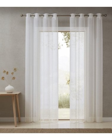 Visillo Estilo Lino de Rayas