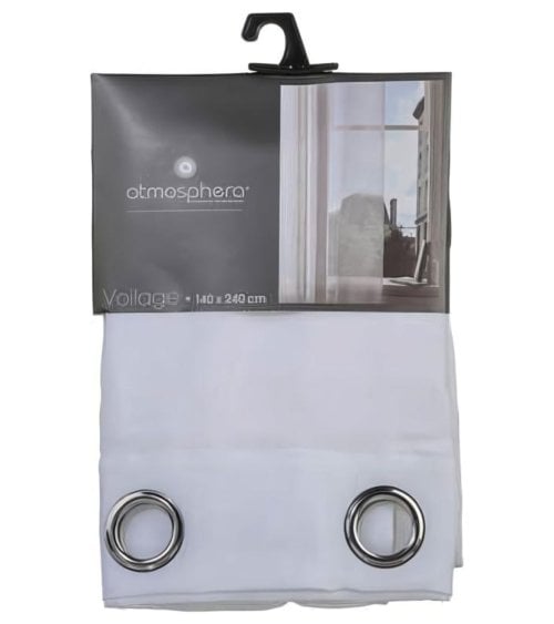 Visillo de Poliéster Blanco Fred