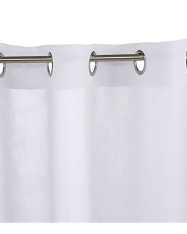 Visillo de Poliéster Blanco Fred