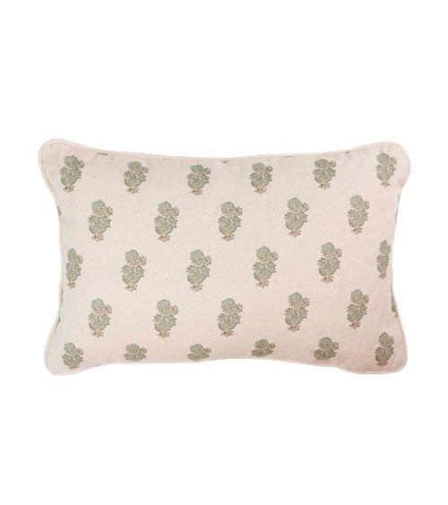 Cojin con Relleno Verde y Beige