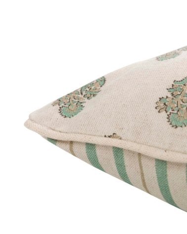 Cojin con Relleno Verde y Beige