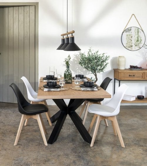 Silla de Comedor Baya con Pata de Madera