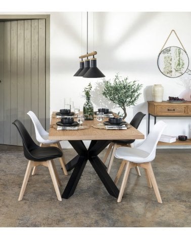 Silla de Comedor Baya con Pata de Madera