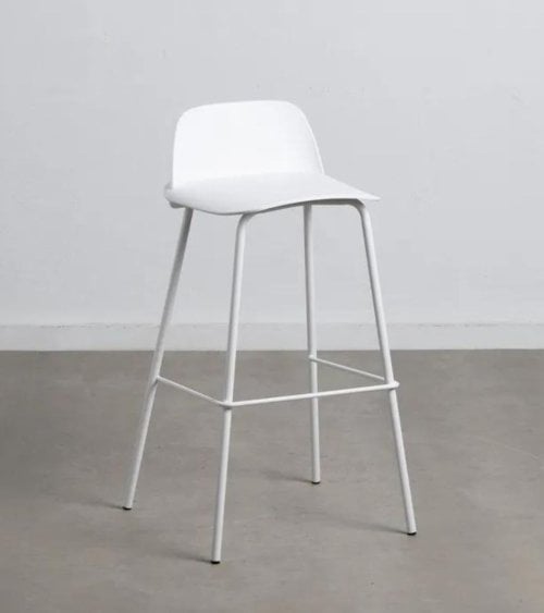 Taburete Alto de Plástico y Metal