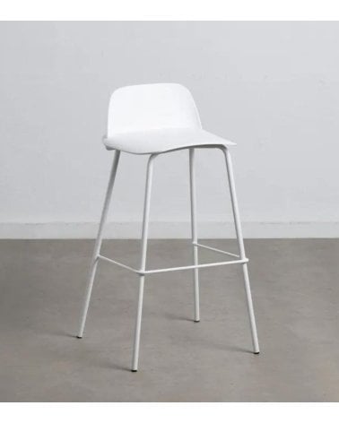 Taburete Alto de Plástico y Metal