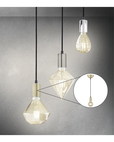 Portabombilla Cromo para Lámpara Colgante