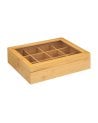 Caja para Té de Bambú con Compartimentos
